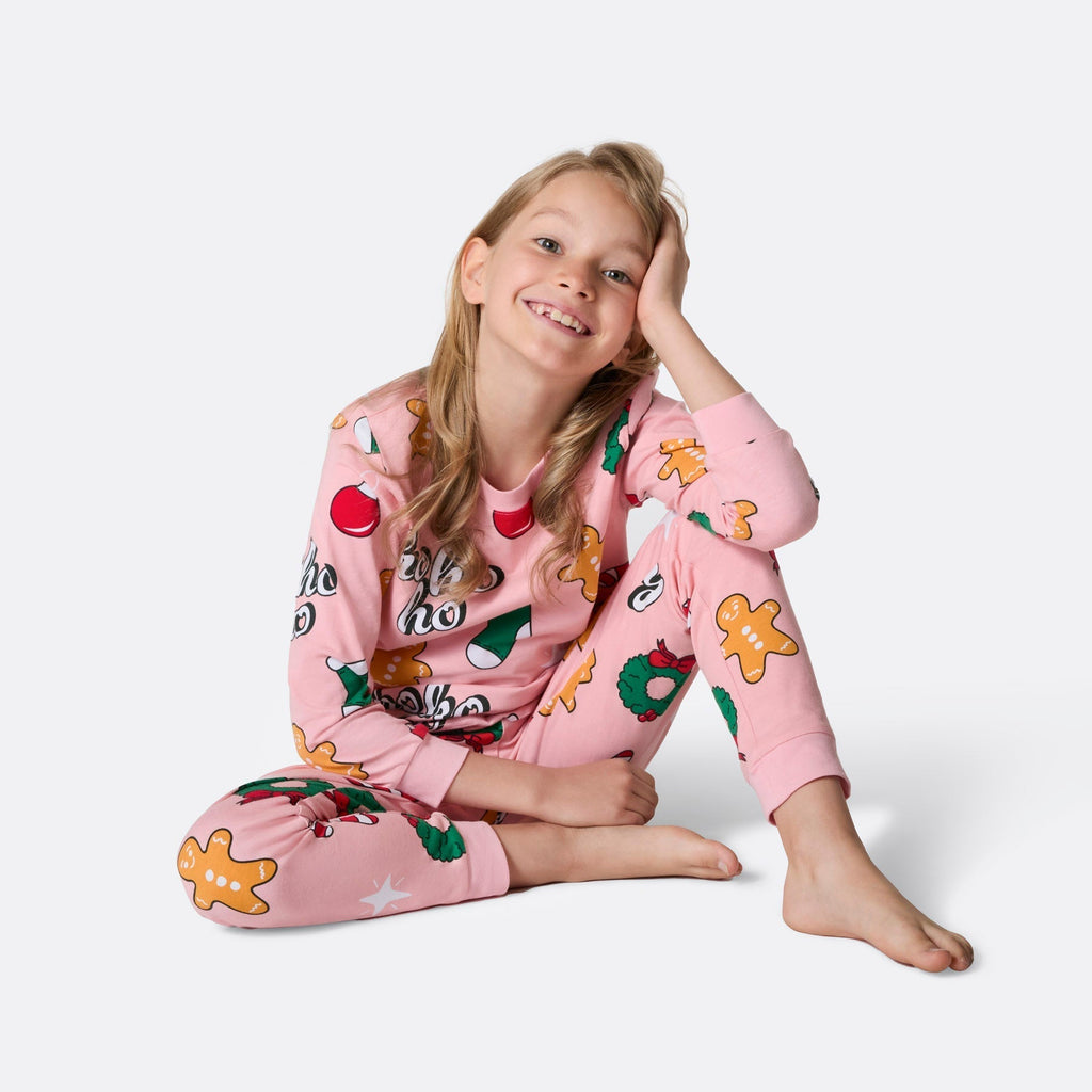 Pink HoHoHo Christmas Pyjamas Family