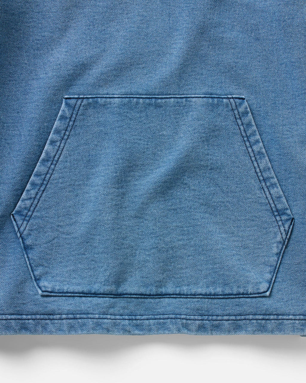 The Baja Pullover in Washed Indigo Terry