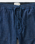 The Breakwater Pant in Rinsed Indigo Hemp Denim