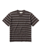 The Brody Sweater Tee in Espresso Stripe