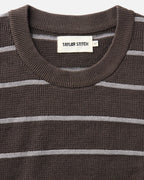 The Brody Sweater Tee in Espresso Stripe
