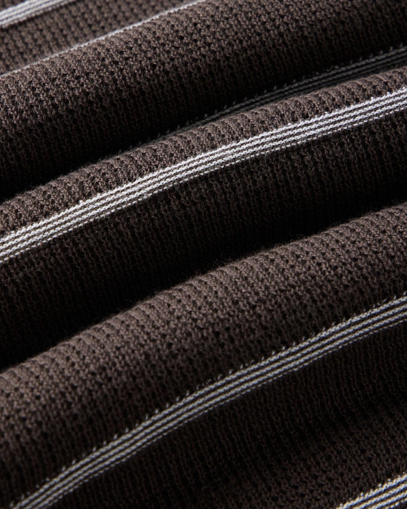The Brody Sweater Tee in Espresso Stripe