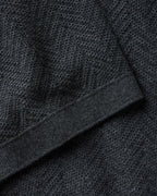 The Button Down Polo in Charcoal Herringbone