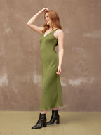 Rebecca - Slip Dress - Olive