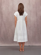 Rhiona Tuck Detail Shirt Dress - White