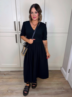 Rodica Black Textured Dress