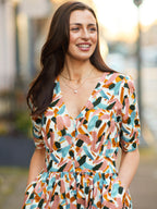 Rodica Brushstroke Print Dress