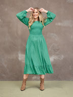 Rosaleen Shirred Bodice Midi Dress