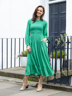 Rosaleen Shirred Bodice Midi Dress