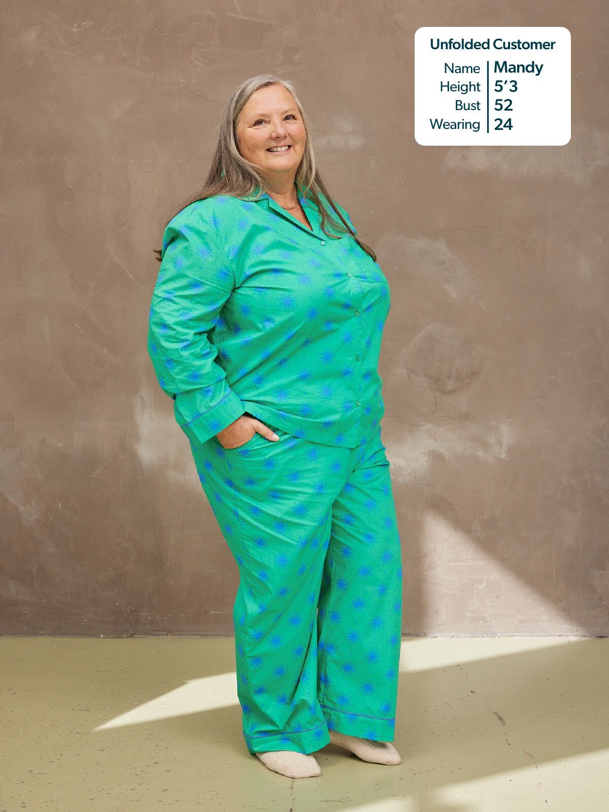 Rosie Pyjamas - Green Star Print