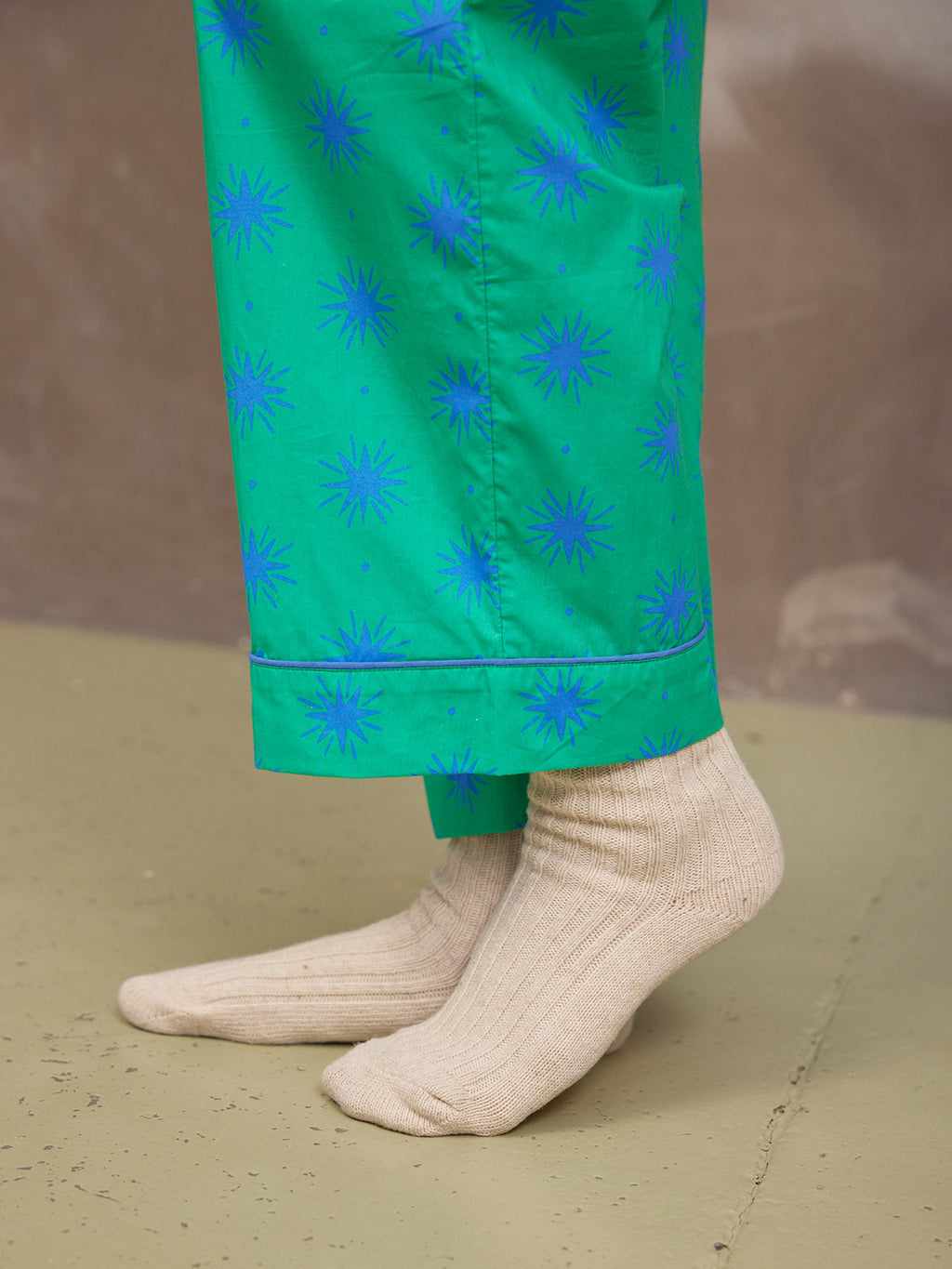 Rosie Pyjamas - Green Star Print