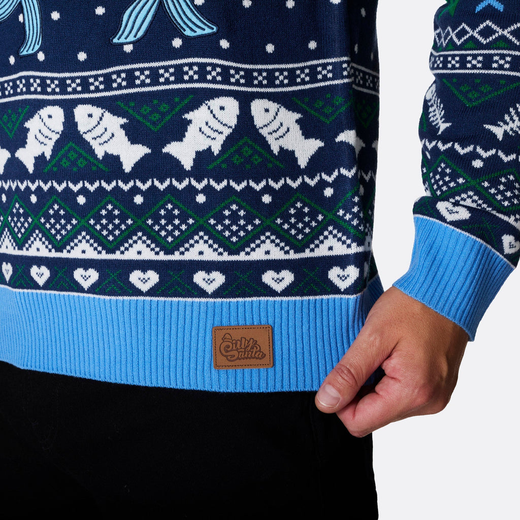 Men's Three Wise Fish Christmas Jumper