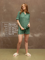 Sian - Pyjamas - Olive Heart Print