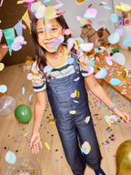 Sofia - Kids Dungarees - Denim Blue