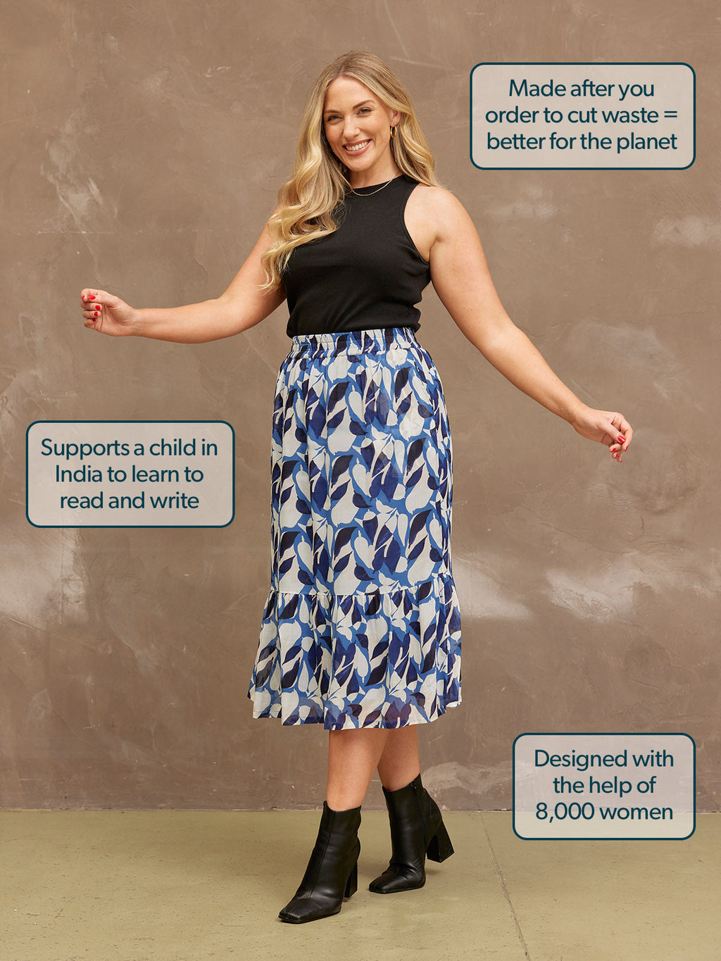 Stephanie Georgette Skirt