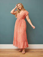 Susan Coral Maxi Dress