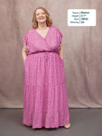 Susan Maxi Dress - Pink Dot Print
