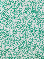 Susan Maxi Dress - White & Green Linear Print