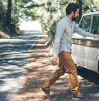 6 Point Pant in Caramel Oxford
