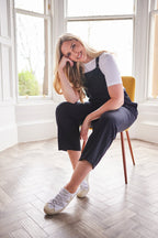 Kathleen - Relaxed Dungaree - Black