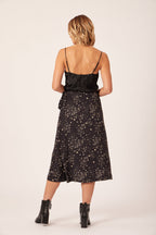 Linda - Midi Wrap Skirt - Black