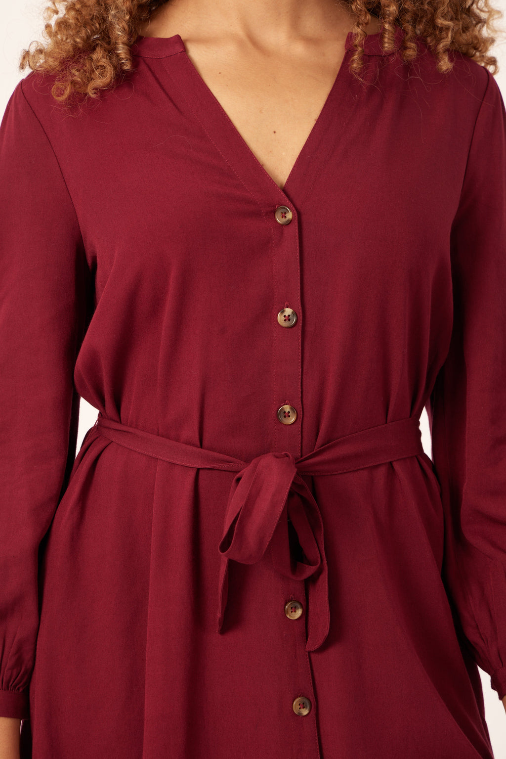 Khadiza - Tie Waist Shirt Dress