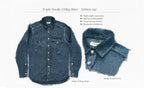 Indigo Jacquard Dot Utility Shirt