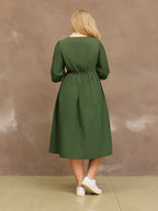 Tegan Jersey Woven Mix Dress