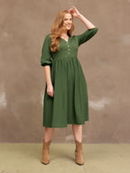 Tegan Jersey Woven Mix Dress