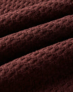 The Arlo Sweater Polo in Burgundy Texture Knit