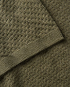 The Arlo Sweater Polo in Cilantro Texture Knit