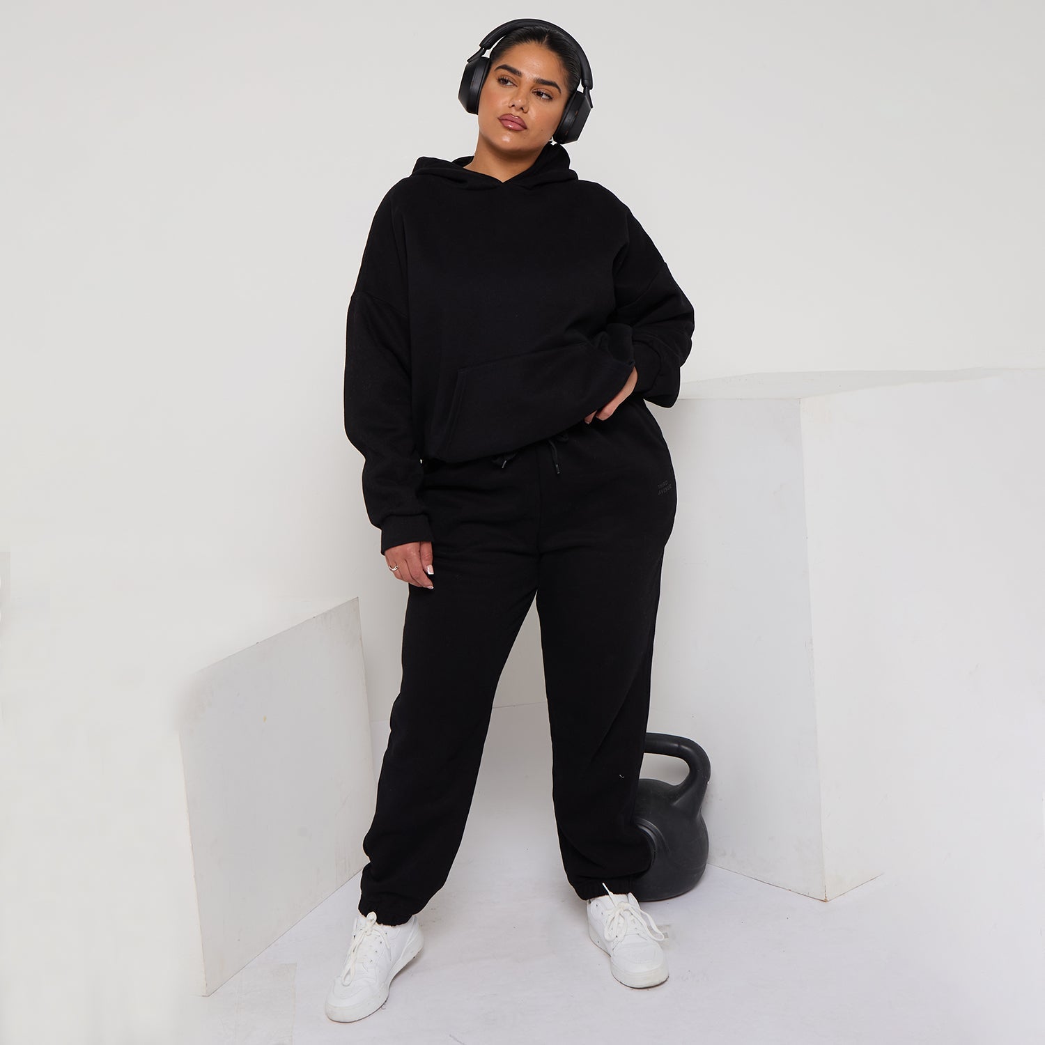 Plus Size Cozy Oversized Hoodie & Jogger Set Two-Piece Sweat Set