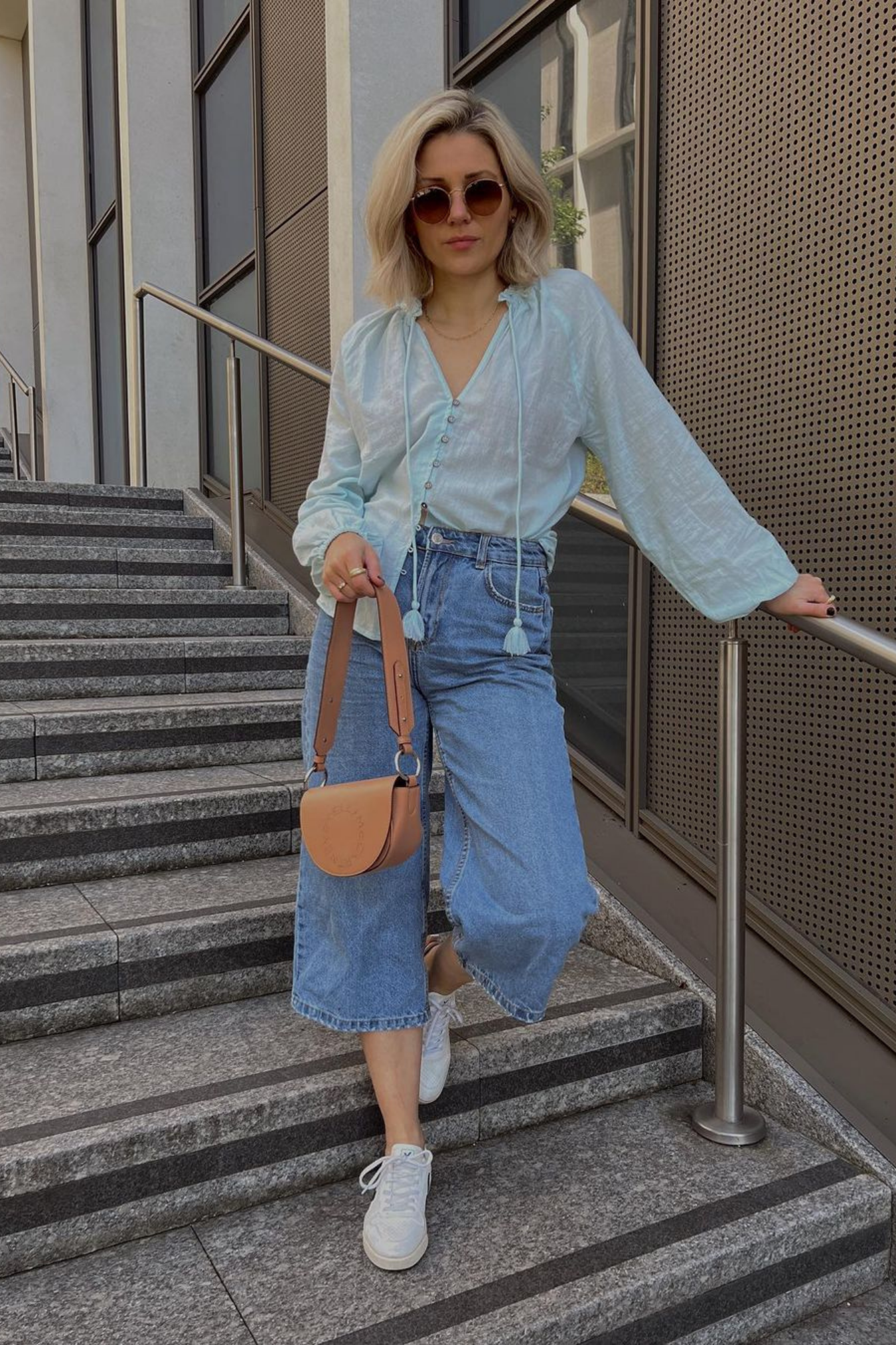 Charlotte - Peasant Blouse - Blue