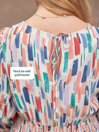 Vera Midi Dress - Brushstroke