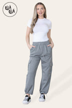 Grey Essential Cargo Joggers Trousers