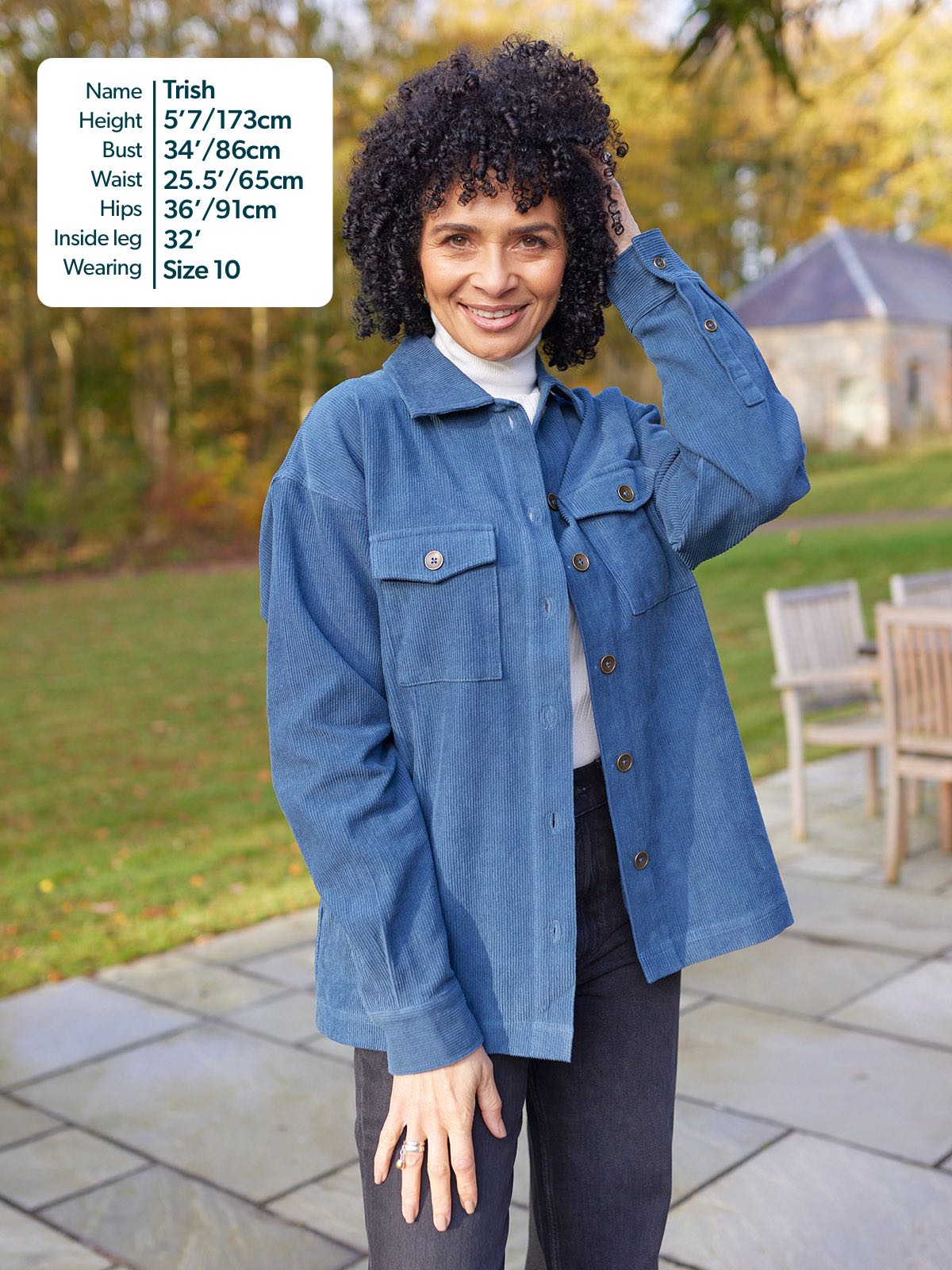 Yasmynn - Cord Shacket - Blue