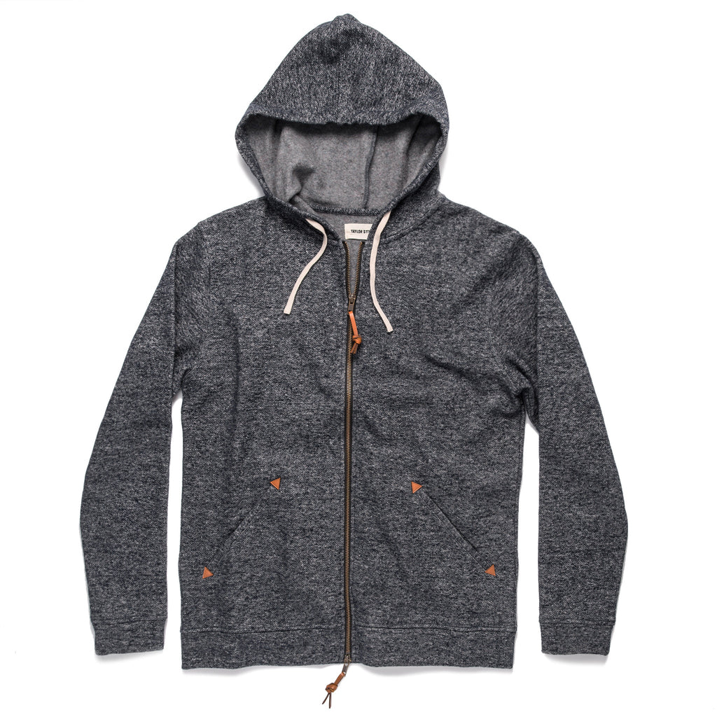 The Après Hoodie in Navy Hemp Fleece