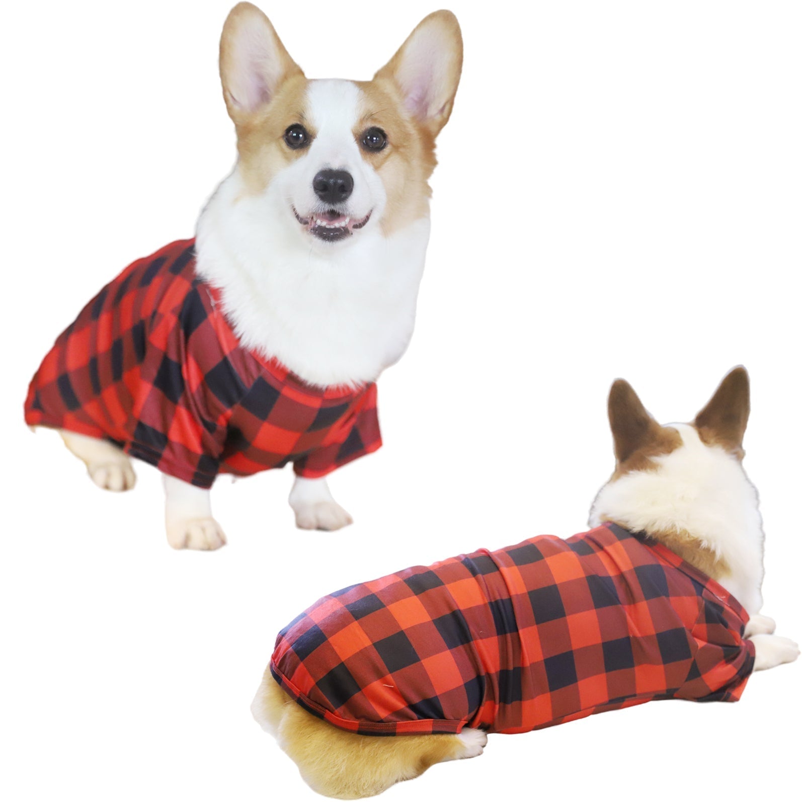 "Family Christmas 2025" Cute Print Black & Red Plaid Christmas Matching Pajamas