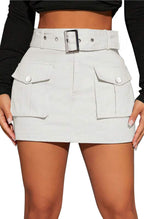 Cargo Skirt for Women 2025 High Waisted Mini Skirts Trendy Y2K Girls Summer Casual Belted Shorts with Pockets