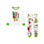 Holiday Family Christmas Pajamas Set With Funny Xmas Character Pattern Print