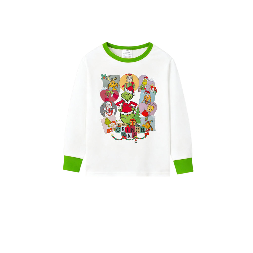 Holiday Family Christmas Pajamas Set With Xmas Character Pattern Print