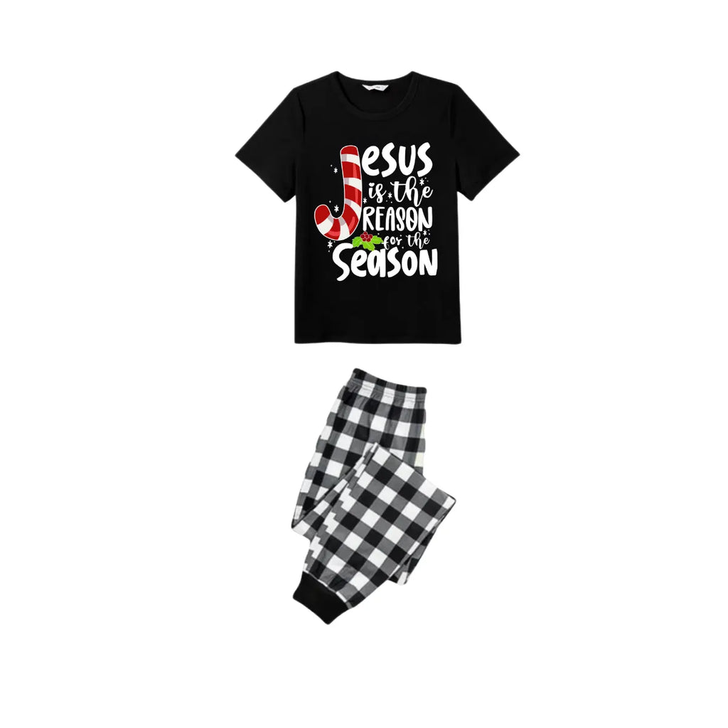 Jesus Is The Reason For The Season Couple Short Sleeve Pajamas Set