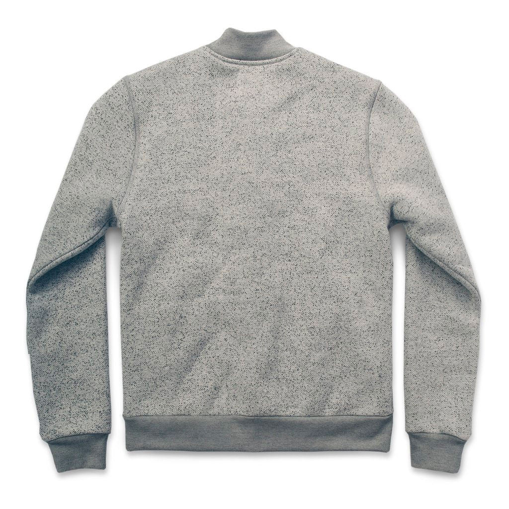 The Bomber in White Fleck Fleece