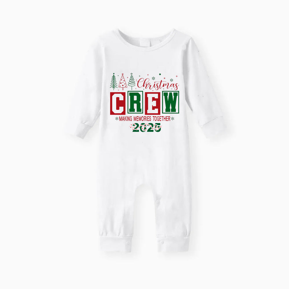 Christmas Making Memories Together Colorful Printed Red and Green Plaid Christmas Pajama Set