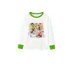 Holiday Family Christmas Pajamas Set With Cute Xmas Character Pattern Print