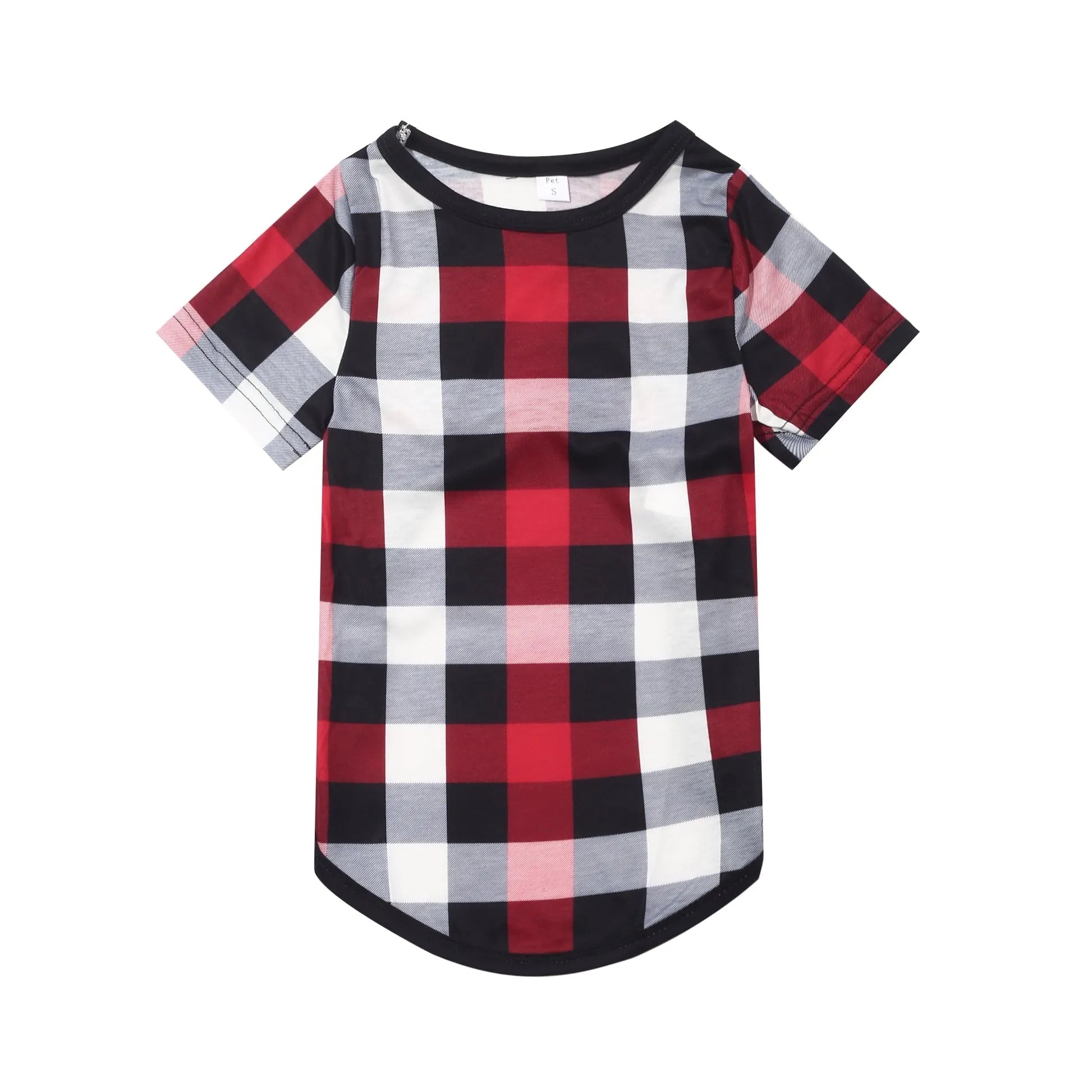 "2025 Family Christmas" Moose Letter Prints Red & Black & Grey & White Plaid Family Matching Pajamas