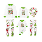 Holiday Family Christmas Pajamas Set With Christmas Character Pattern Print