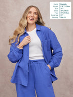 Shirt & Trouser Bundle - Deborah & Joy - Cobalt Blue
