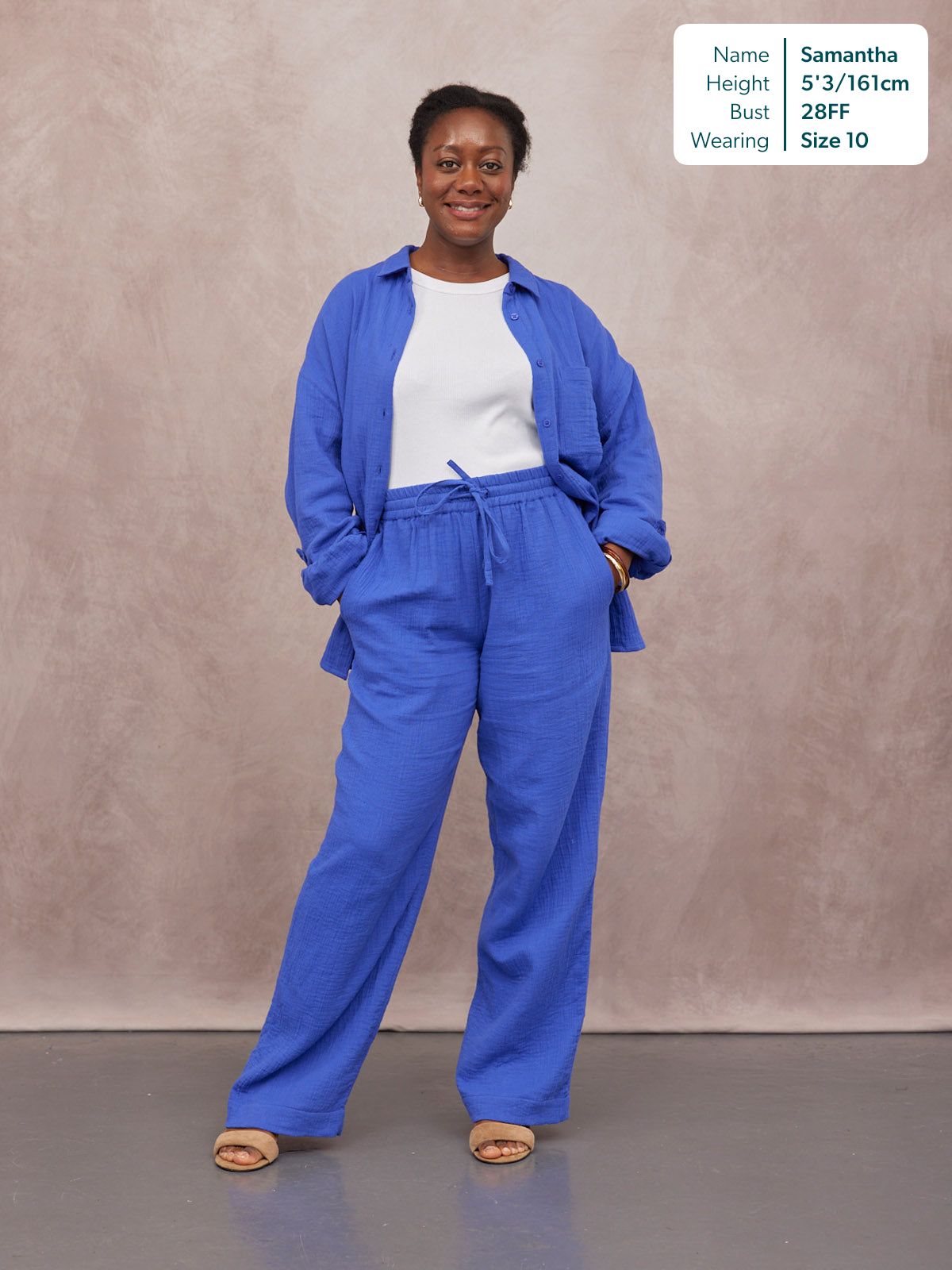 Deborah Oversized Cotton Crinkle Shirt - Cobalt Blue