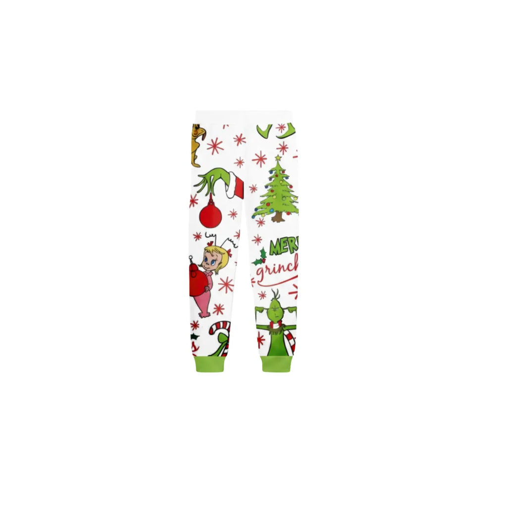 Holiday Family Christmas Pajamas Set With Funny Christmas Character Pattern Print